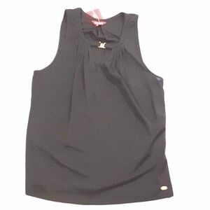 NWT black tank with gold and cut-out detail Small